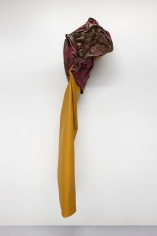Kennedy Yanko, "Spilling Legacy", February 2021, paint skin, metal, 81 by 26 by 23 inches (206 by 66 by 58 cm). Sculpture made of paint skin and metal by Kennedy Yanko titled "Spilling Legacy" created in February 2021..