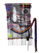 Terri Friedman, "Oxytocin", 2018, Wool, cotton, hemp, acrylic, metallic fibers, 77 by 50 inches