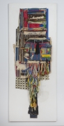 Noah Purifoy, "For Lady Bird, SLR", 1989, mixed media assemblage, 72-1/4 by 28-1/4 by 6 inches.