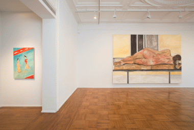 Installation view of Gang Zhao paintings