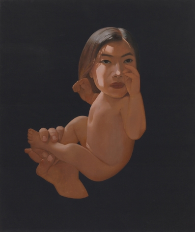 This is a painting by Ma Liuming made in 1997 titled "Baby #17".