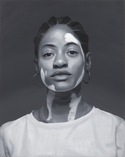 This is an image of Kohshin Finley's painting titled "Kish" on view in the exhibition "Portraits" at Tilton Gallery.