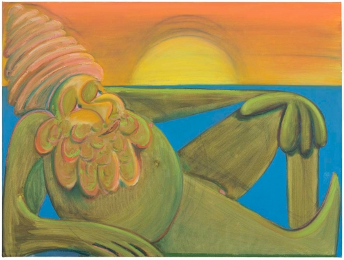 Antone Könst, "Sunbather", 2020, Oil on canvas, 30 by 40 inches